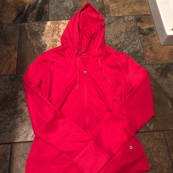 Neon Pink Hyba Athletic Zip Up Hoodie - Picture 2 of 6